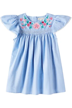 Louise Misha Ana embroidered ruffled cotton dress