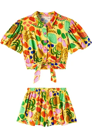 FÁBULA Printed top and shorts set