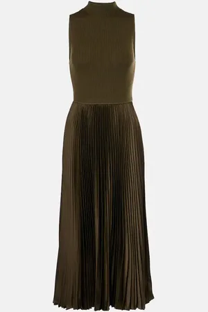 Ralph Lauren Knitted plisse midi dress