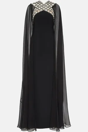 Jenny Packham Natalie embellished caped gown