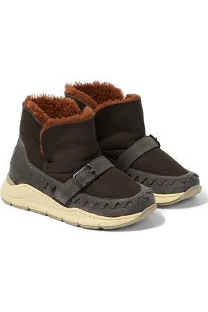 PèPè Shearling-lined suede boots