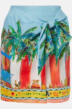 ALÉMAIS X Adam Lester All Aboard linen wrap skirt