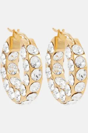 Amina Muaddi Jah crystal-embellished hoop earrings