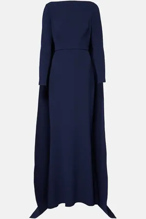Safiyaa Ginevra crystal-embellished crepe gown
