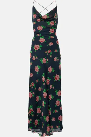 ROTATE Tazzy floral open-back slip dress