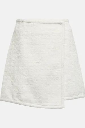 Proenza Schouler Label cotton tweed wrap skirt