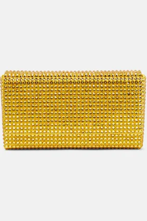 Amina Muaddi Paloma Micro embellished satin clutch