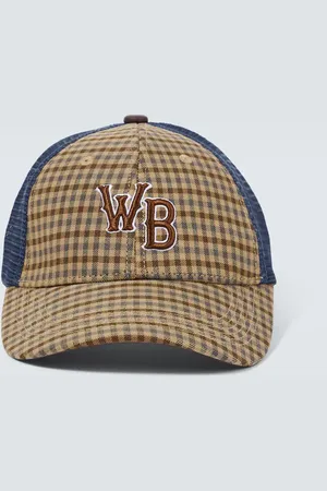 WALES BONNER Original monogram checked baseball cap