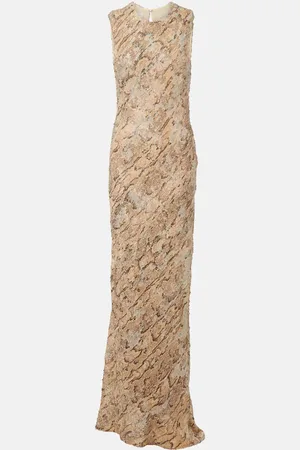 DRIES VAN NOTEN Sequined snake-effect gown