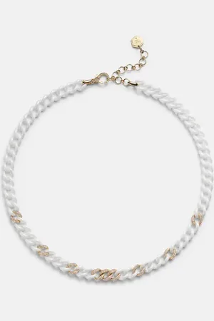 Shay Pave Medium 18kt chain necklace with diamonds
