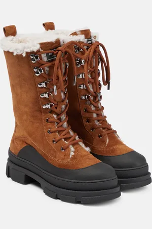 Jimmy Choo Aldea shearling-lined suede hiking boots