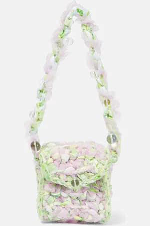 SUSAN FANG Mini crochet tulle shoulder bag