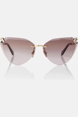 Bvlgari Serpenti Viper rimless cat-eye sunglasses
