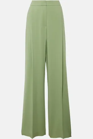 Oscar de la Renta High-rise georgette wide-leg pants