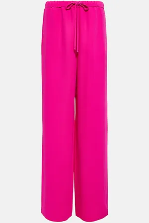 VALENTINO High-rise wide-leg silk crepe pants