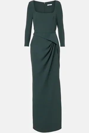 Safiyaa Mahir draped crepe gown
