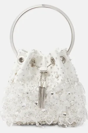 Jimmy Choo Bon Bon embellished satin tote bag