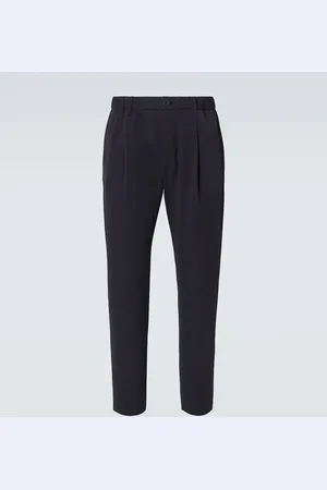HERNO Seersucker straight pants