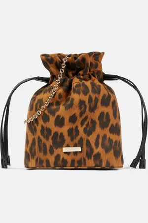 Aquazzura Christy Mini leopard-print suede pouch