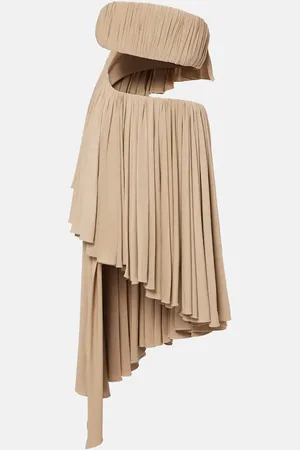 Alaïa Asymmetric jersey bustier dress