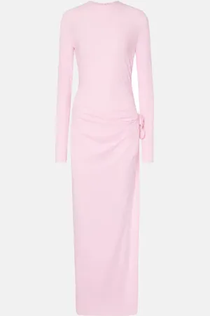 MAGDA BUTRYM Floral-applique jersey gown