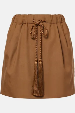 Max Mara Tabarin wool and silk-blend miniskirt