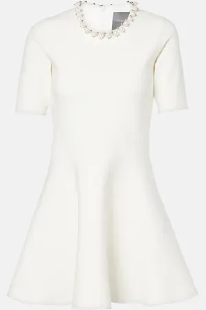 MONIQUE LHUILLIER Embellished knitted minidress
