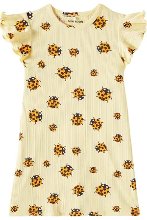 Mini Rodini Ladybugs cotton-blend jersey dress