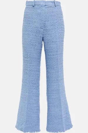 Oscar de la Renta High-rise flared tweed pants