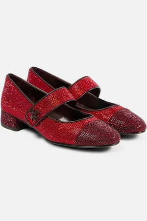 Tory Burch Embellished leather Mary Jane pumps