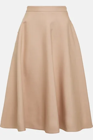 VALENTINO VGold Crepe Couture midi skirt