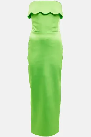 Rasario Strapless satin gown
