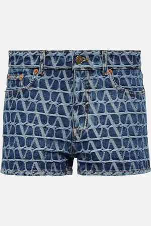 VALENTINO Toile Iconographe denim shorts
