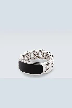 Shay ID Link 18kt white gold ring with onyx
