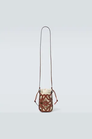 Loewe Anagram leather-trimmed canvas bucket bag