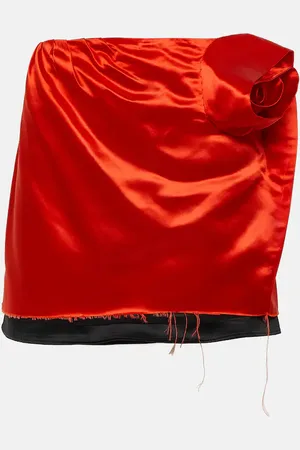Didu Floral-applique satin miniskirt