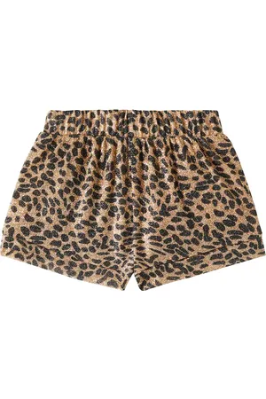 Oseree Lumiere leopard-print shorts