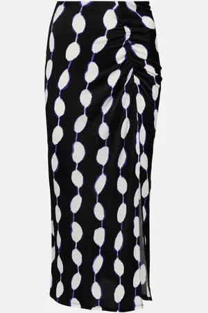 Diane von Furstenberg Garcel printed jersey midi skirt
