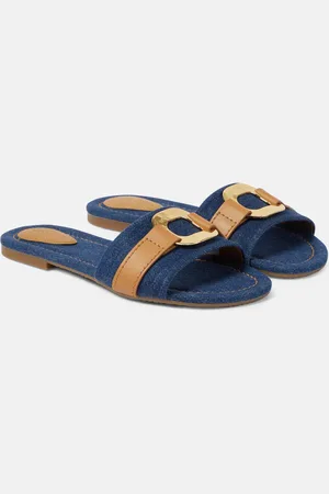 See by Chloé Klaire denim slides