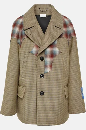 Maison Margiela X Pendleton cotton, mohair, and wool coat