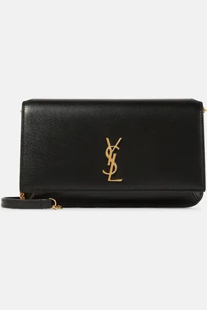 Saint Laurent Cassandre leather phone pouch