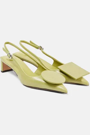 Jacquemus Duelo 40 leather slingback pumps