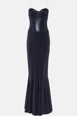 Norma Kamali Corset lame gown