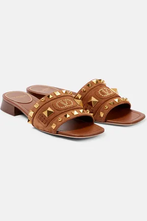 VALENTINO GARAVANI Plaster Caster studded suede slides