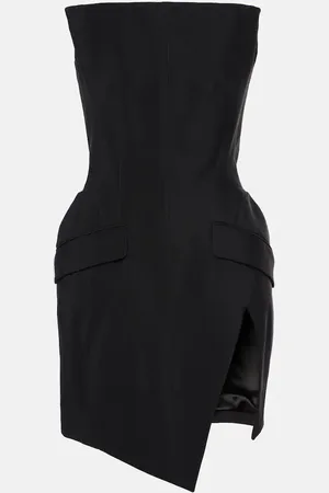 MUGLER Crepe bustier dress