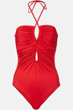 JOHANNA ORTIZ Coral Reef gathered swimsuit