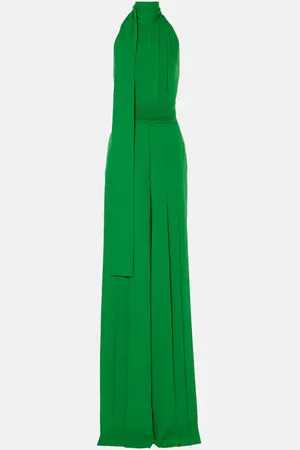 Elie saab Open-back crepe jumpsuit