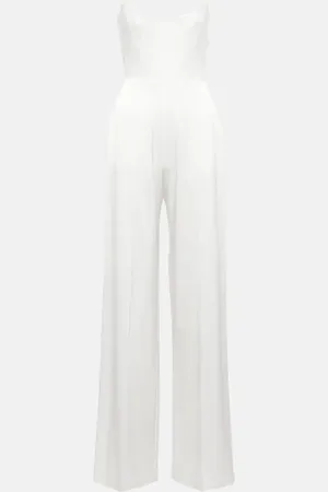 ALEX PERRY Bridal Slaine satin-crepe jumpsuit