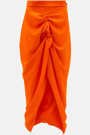 Vivienne Westwood Panther asymmetrical crepe midi skirt