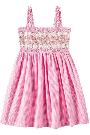 Louise Misha Tessa smocked gingham cotton dress